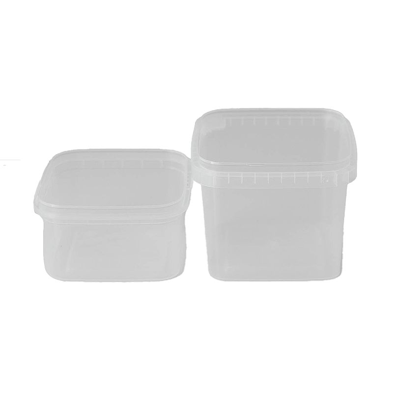NE Sqaure-Clear-Tamper-Proof-Tub-250ml-500ml