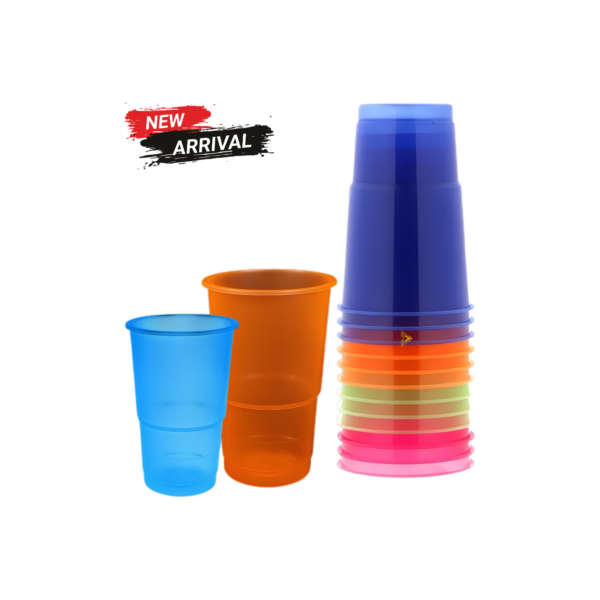 Plastic Cups Multicolour 340ml (500) – Nemesis Enterprise Packaging