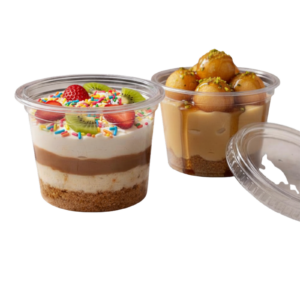300ml Clear Dessert Tub Lids Only (1000)