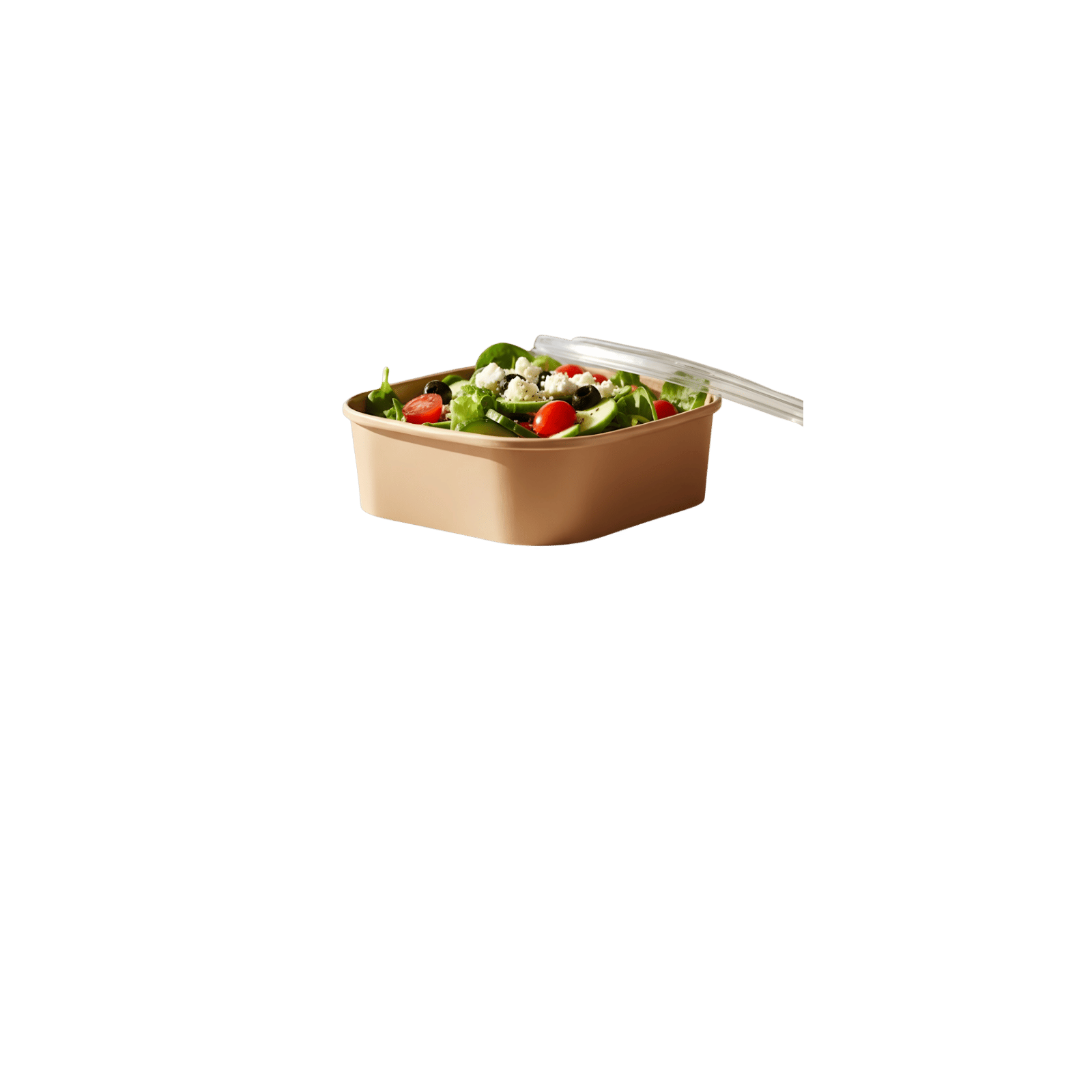 Nempack 1000ml Square Kraft Tub